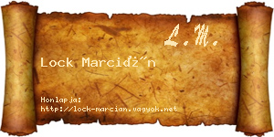 Lock Marcián névjegykártya