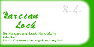 marcian lock business card